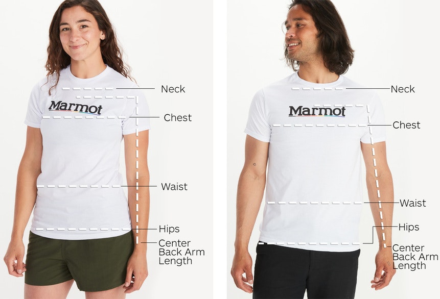 Marmot women's outlet size chart